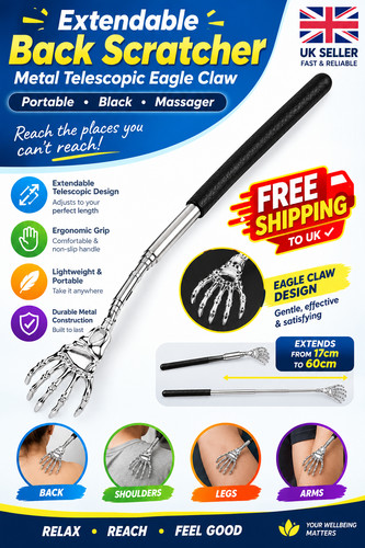Extendable back scratcher - back,