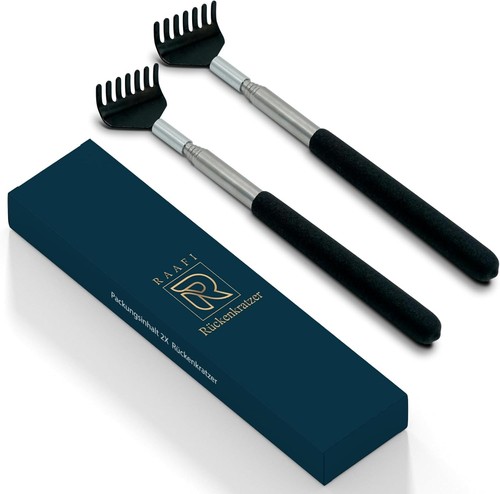 Pack back scratcher against - back,