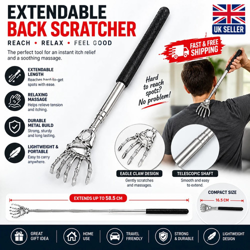 Extendable back scratcher - back,